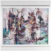 Image 1 : H. E. Simone, Abstract Expressionist Oil on Canvas, Gondola Scene, Signed