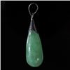 Image 1 : Chrysoprase and Sterling Silver Teardrop Pendant