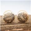 Image 1 : Scrimshaw Whale Motif Cufflinks