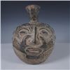 Image 1 : Handcrafted Tribal Face Pottery Vessel