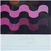 Image 2 : Stanford Slutsky, Op Art Color Serigraph on Paper, Signed