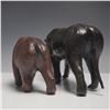 Image 2 : 2pc Leather Wrapped Animal Figurines, Bear and Panther