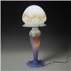 Image 1 : Vandermark Art Glass Table Lamp and Shade with Pulled Feather Design