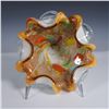 Image 2 : Murano Styled Cased Glass Bowl with Gilt Center Design