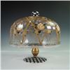 Image 1 : Mackenzie Childs Checkered Glass Cake Stand with Dome