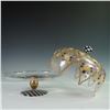 Image 4 : Mackenzie Childs Checkered Glass Cake Stand with Dome