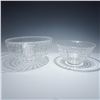 Image 1 : 2pc Riedel Crystal Clear Bowls, Geometric Design