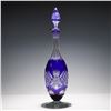 Image 2 : Val Saint Lambert Cut to Clear Cobal Blue Decanter 1908
