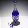 Image 3 : Val Saint Lambert Cut to Clear Cobal Blue Decanter 1908