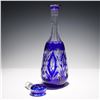 Image 3 : Val Saint Lambert Cut to Clear Cobal Blue Decanter 1908