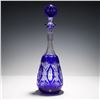 Image 5 : Val Saint Lambert Cut to Clear Cobal Blue Decanter 1908