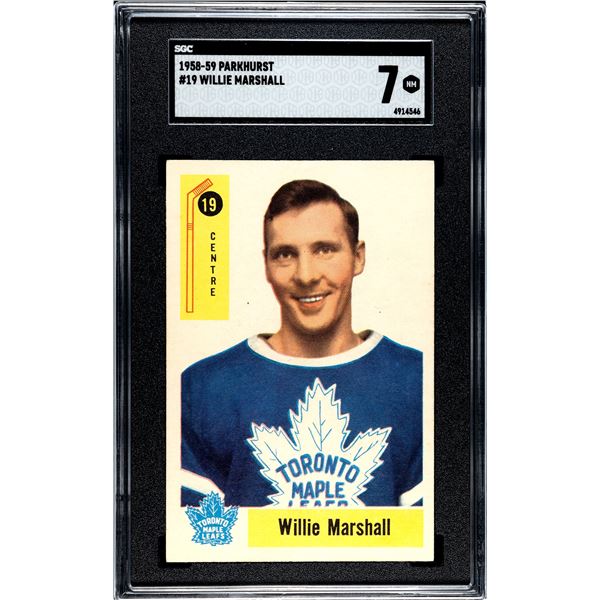 1958-59 Parkhurst #19 Willie Marshall (SGC 7)