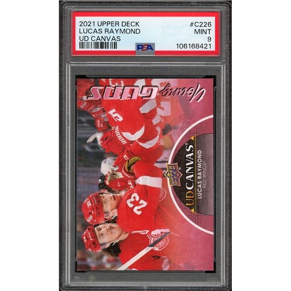 2021-22 Upper Deck Young Guns Canvas Lucas Raymond - PSA 9