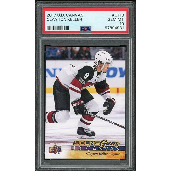 2017-18 Upper Deck Clayton Keller Young Guns Canvas - PSA 10