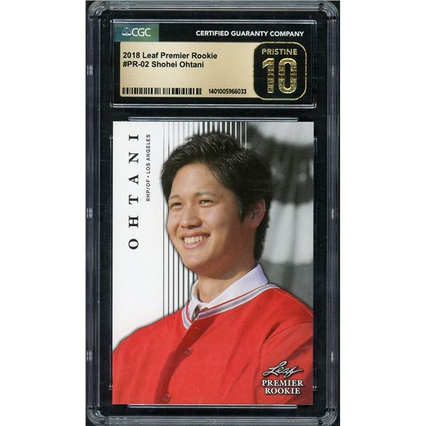2018 Leaf Shohei Ohtani Premier Rookie - CGC PRISTINE 10!