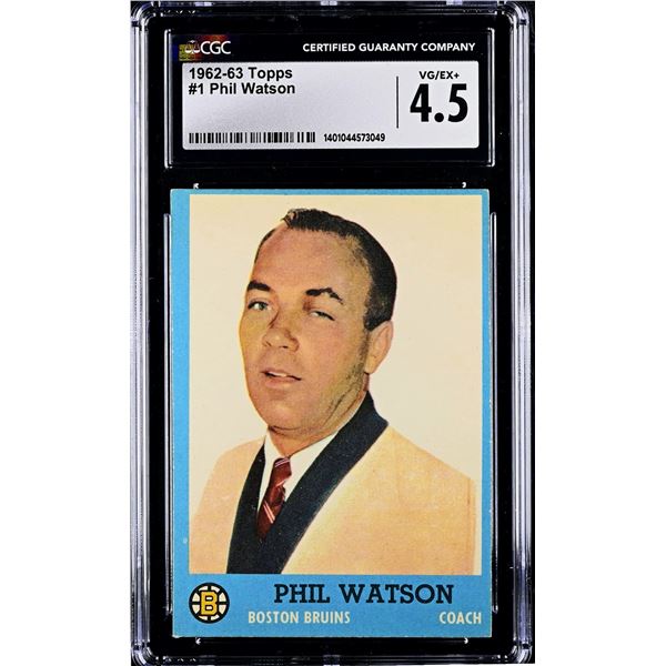 1962-63 Topps #1 Phil Watson (CGC 4.5)