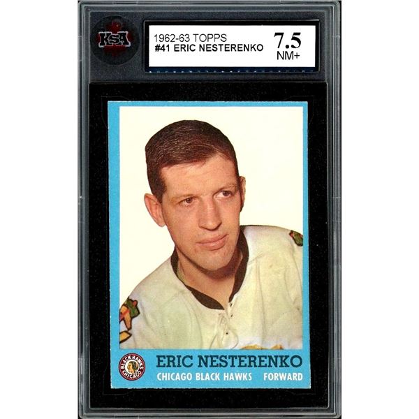 1962-63 Topps #41 Eric Nesterenko (KSA 7.5)