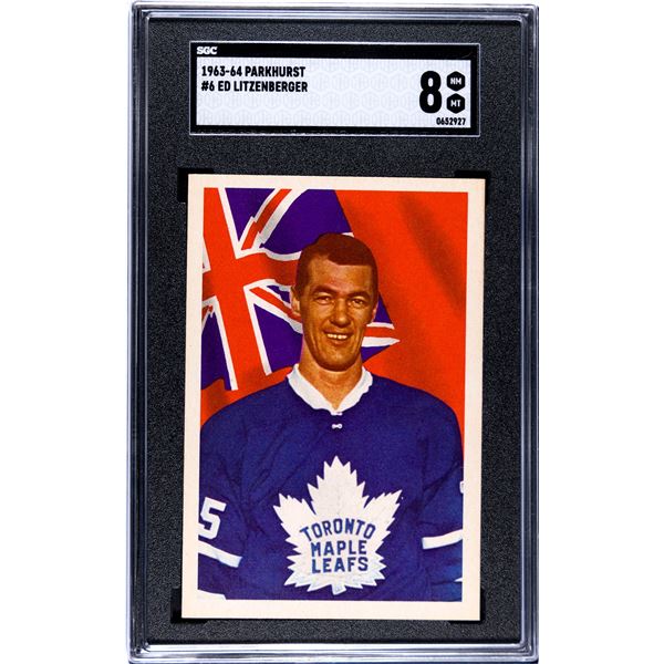1963-64 Parkhurst #6 Ed Litzenberger (SGC 8)