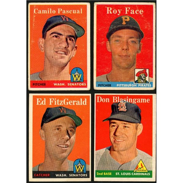 Lot of 25 x 1958 Topps Baseball Cards