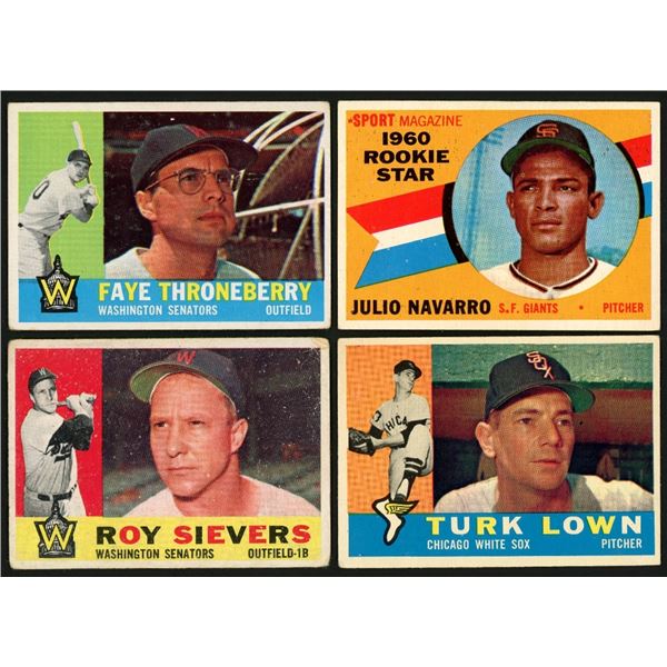 Lot of 52 x 1960 Topps Baseball Cards