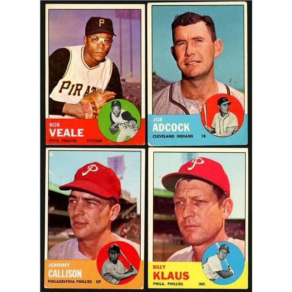 Lot of 67 x 1963 Topps Baseball Cards (11 high #'s)