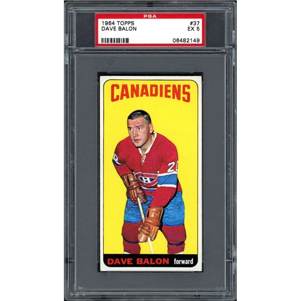 1964-65 Topps #37 Dave Balon (PSA 5)