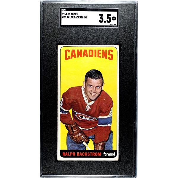 1964-65 Topps #78 Ralph Backstrom (SGC 3.5) Hi #