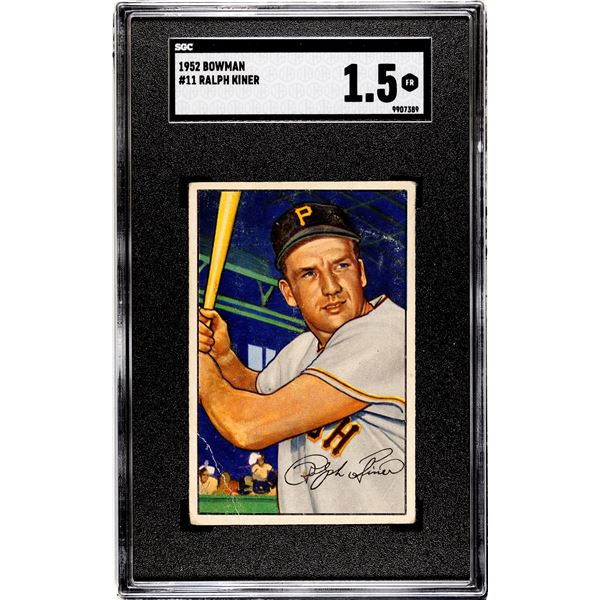 1952 Bowman #11 Ralph Kiner (SGC 1.5)