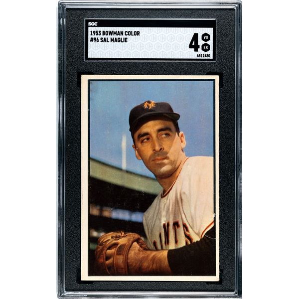 1953 Bowman Color #96 Sal Maglie (SGC 4)