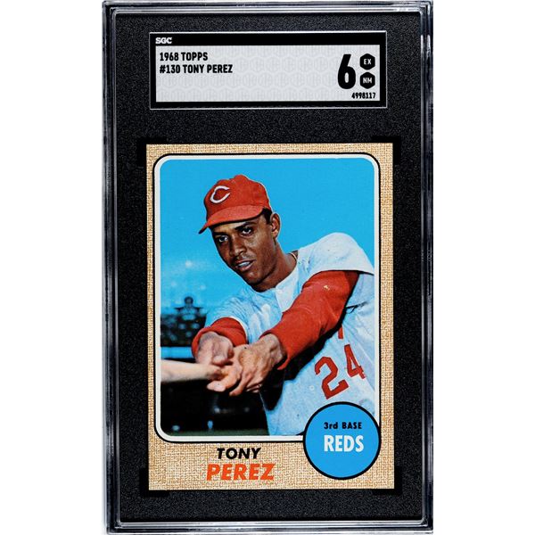 1968 Topps #130 Tony Perez (SGC 6)