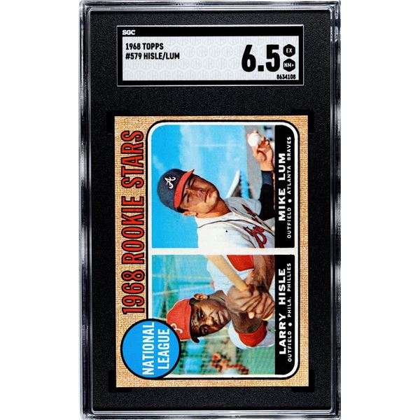 1968 Topps #579 Larry Hisle/Mike Lum RC (SGC 6.5) Hi #