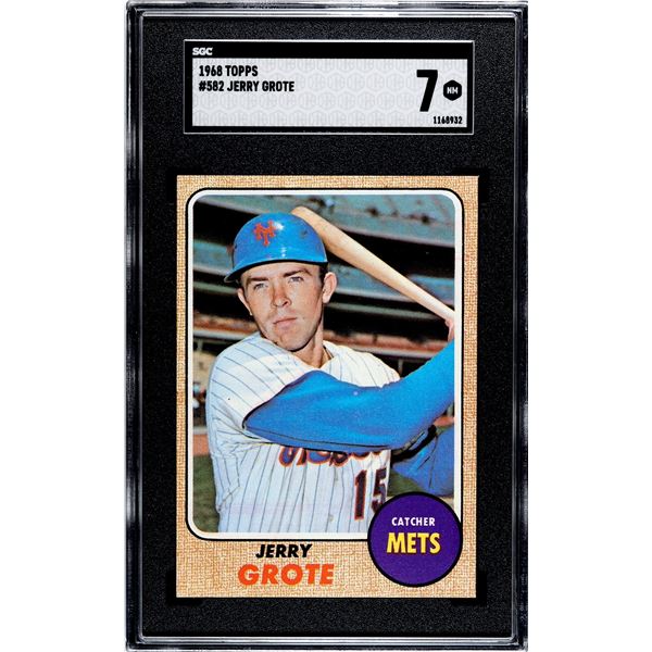 1968 Topps #582 Jerry Grote (SGC 7) Hi #