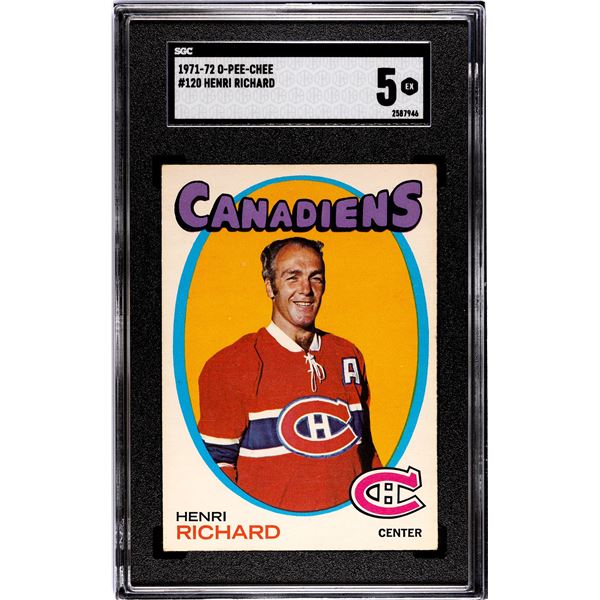 1971-72 O-Pee-Chee #120 Henri Richard (SGC 5)