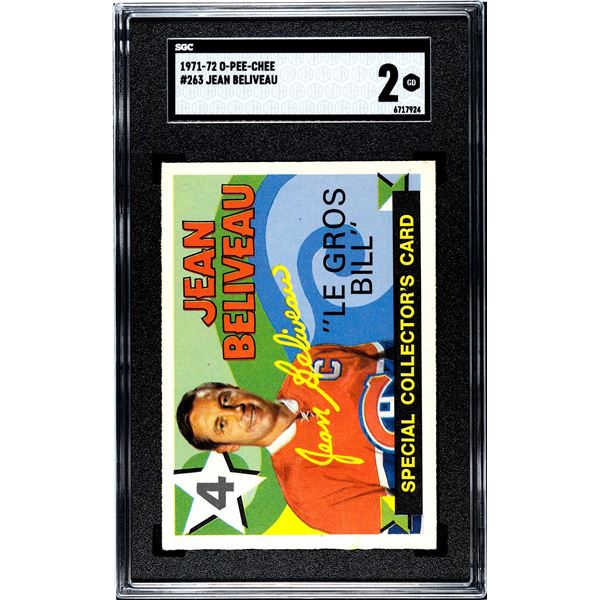 1971-72 O-Pee-Chee #263 Jean Beliveau Special (SGC 2)