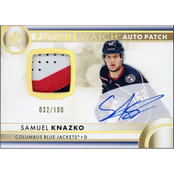 2023-24 SP Authentic Samuel Knazko Future Watch Auto Patch #32/100