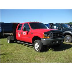 2000 FORD F550 CREW CAB FLATBED
