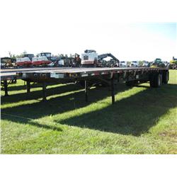 1992 TRANSCRAFT 45' SPREAD AXLE FLATBED TRAILER