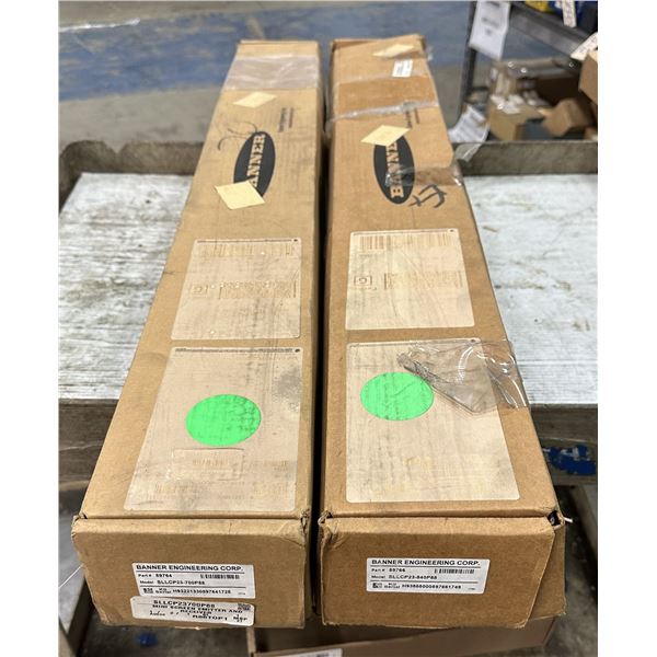 (2) Set of Banner #SLLCP23-700P88 Safety Light Curtains
