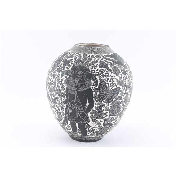Pueblo Incised Carved Pot