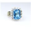 Image 1 : Gorgeous Fine Swiss Blue Topaz & Diamond