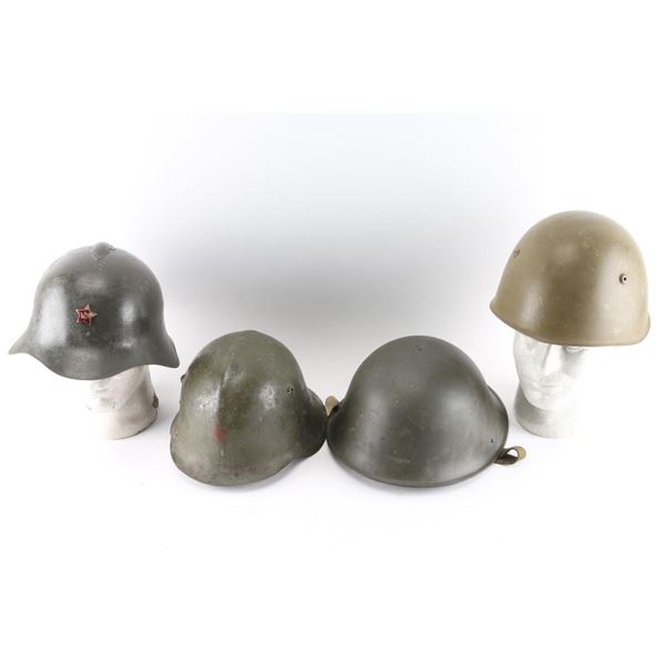 Lot of Four Combat Helmets