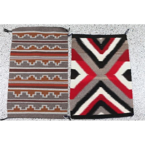 Lot of 2 Small Navajo Rugs.