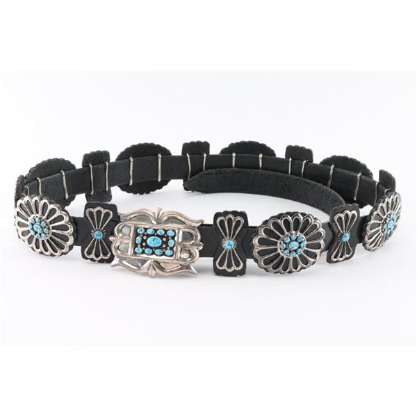 Navajo Sterling Concho Belt.