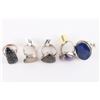 Image 2 : Lot of 5 Natural Stone Rings.