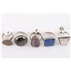 Image 2 : Lot of 5 Natural Stone Rings.