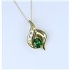 Image 2 : Elegant Fine Tsavorite Garnet & Diamond Pendant