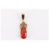 Image 3 : Richard Tsosie Coral & 14kt Pendant