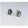Image 2 : Charming Emerald Cut Aquamarine Earrings