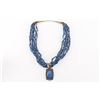 Image 4 : Navajo Sterling and Lapis Necklace.