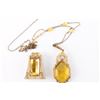 Image 3 : Lot of Vintage Yellow Glass Jewelry.